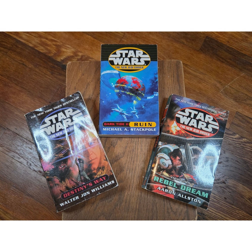 Star Wars The New Jedi Order Book Lot Ruin Rebel Dream Destiny's Way Paperbacks